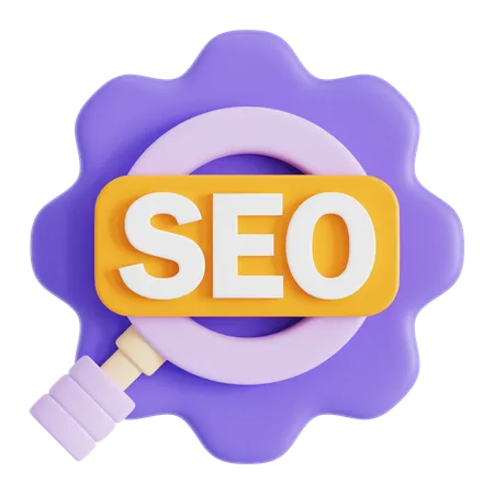 Icone 3D de Mecanismo de Busca SEO